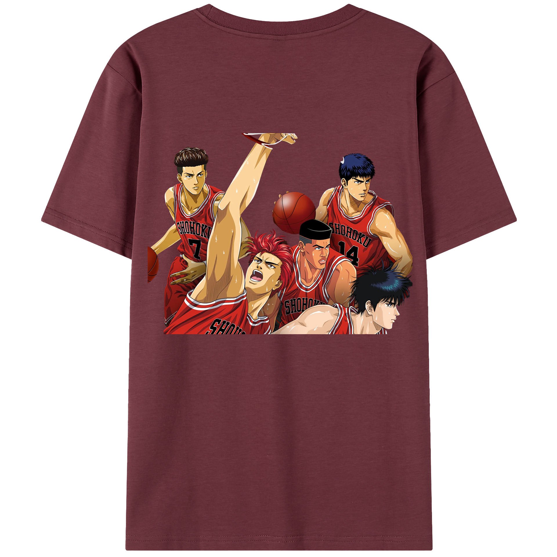 SLAM DUNK／スラムダンク 綿100％半袖Tシャツ（背面プリント）